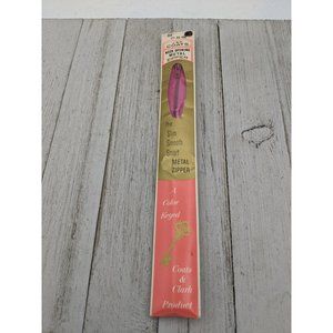 Vintage J&P Coats Neck Opening Metal Zipper 22" Red Rose (Dark Pink) 277